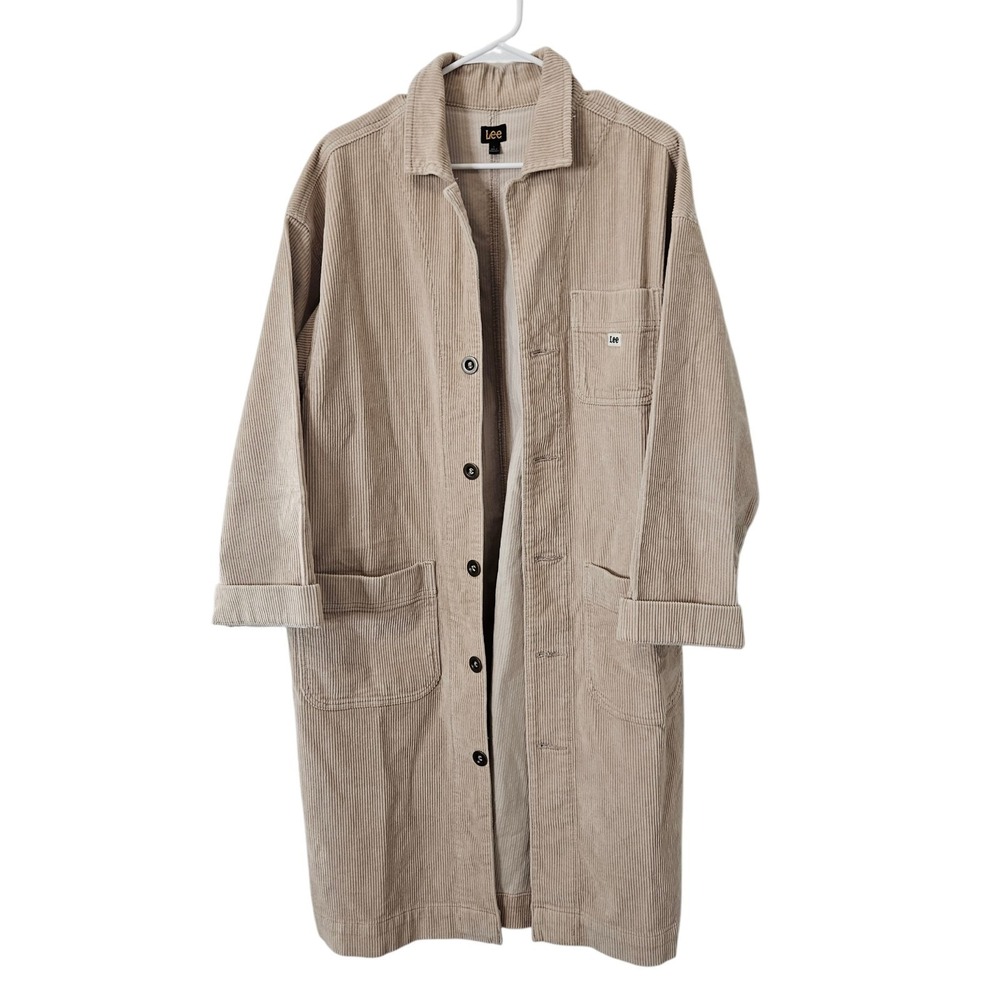 Lee Corduroy Barn Jacket Duster Women's Large Tan Western Cowgirl NWT